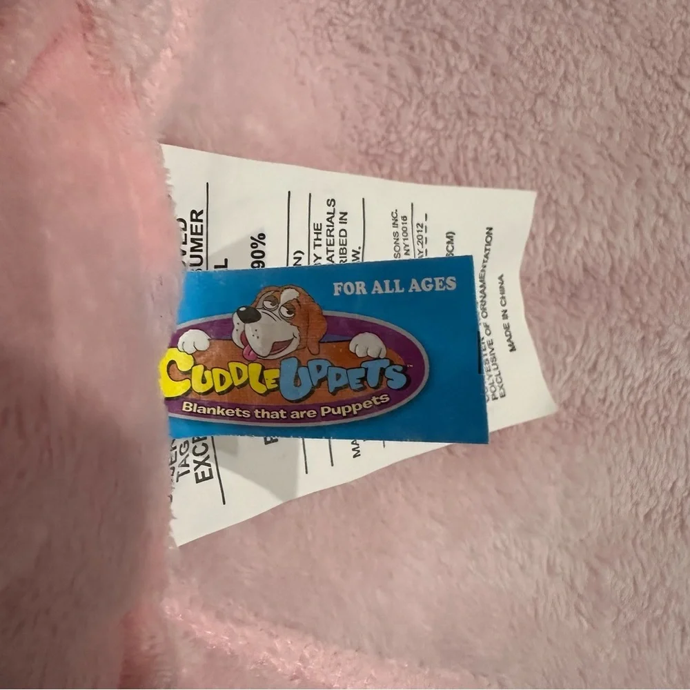 Cuddleuppets Pink Poodle Blanket Puppet Plush 2012 Jay at Play Soft Kids Throw